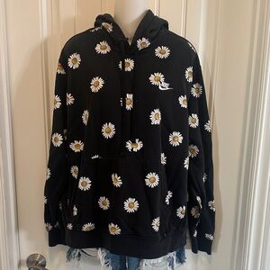 Nike Black Hoodie with Floral Design